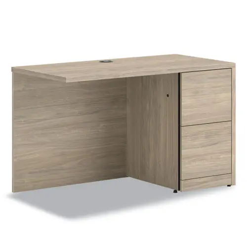 HON® 10500 Series Return with Full-Height Pedestal, Right, Kingswood Walnut, 48" x 24" x 29.5"