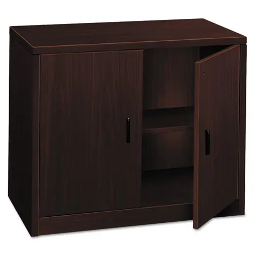 HON® 10500 Series Storage Cabinet with Doors, Mahogany, 36"W x 20"D x 29.5"H