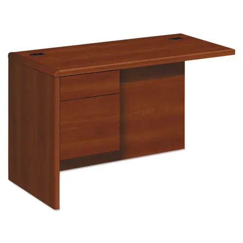 HON® 10700 "L" Workstation Return, Left 3/4 Pedestal, 48w x 24d x 29.5h, Cognac