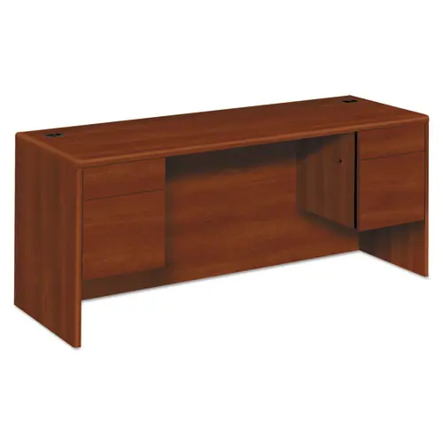 HON® 10700 Kneespace Credenza, 3/4 Height Pedestals, 72w x 24d x 29.5h, Cognac