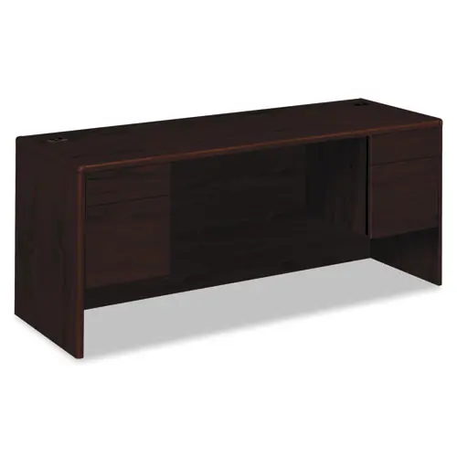 HON® 10700 Kneespace Credenza with 3/4 Height Pedestals, Mahogany