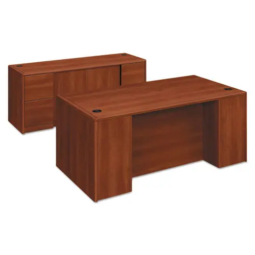 HON® 10700 Series Double Pedestal Desk with Full-Height Pedestals, Cognac, 72" W x 36" D x 29.5" H