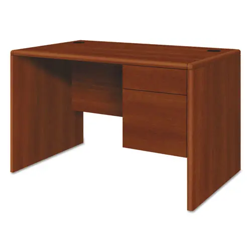 HON® 10700 Series Single Pedestal Desk with Three-Quarter Height Right Pedestal