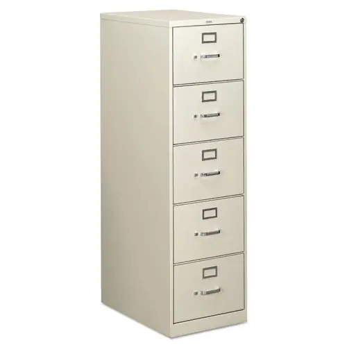 HON® 310 Series Vertical File, 5 Legal-Size File Drawers, Light Gray
