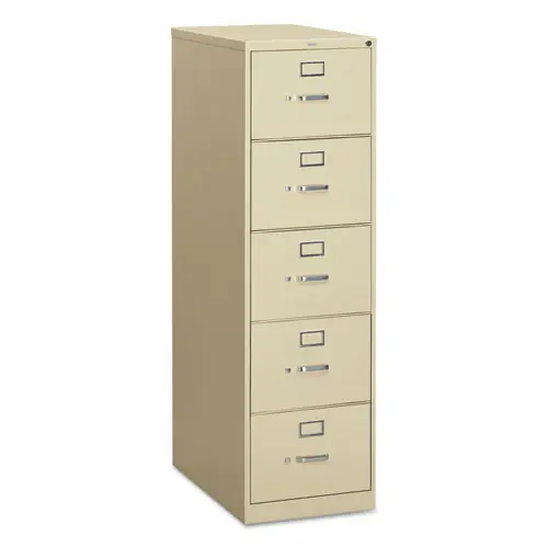 HON® 310 Series Vertical File, 5 Legal-Size File Drawers, Putty