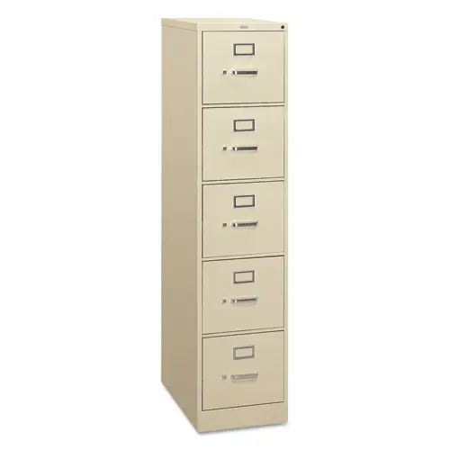 HON® 310 Series Vertical File, 5 Letter-Size File Drawers, Putty