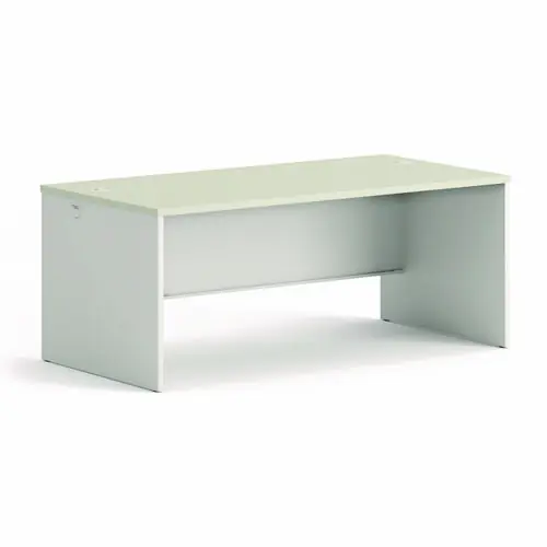 HON® 38000 Series Desk Shell, Light Gray/Silver, 72"W x 36"D x 30"H