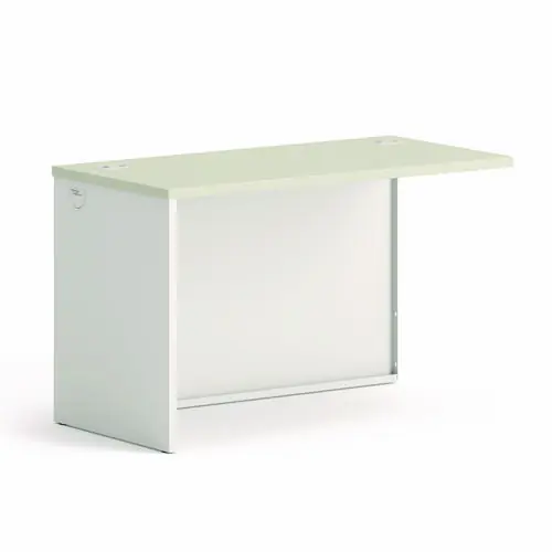 HON® 38000 Series Return Shell, Left, 48w x 24d x 29.5h, Silver Mesh/Light Gray