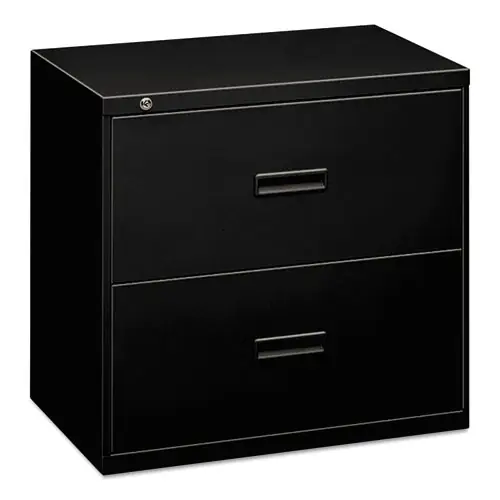 HON® 400 Series Lateral File, 2 Legal/Letter-Size File Drawers, Black