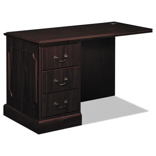 HON® 94000 Series "L" Workstation Left Return, Mahogany, 48"W x 24"D x 29.5"H
