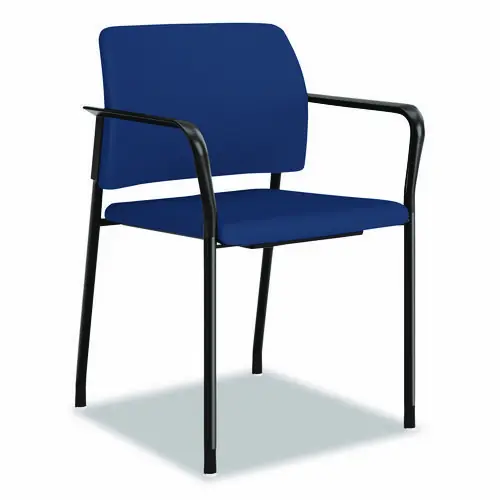 HON® Accommodate Series Guest Chair with Arms, Vinyl Upholstery, Elysian Seat/Back, Charblack Legs, 2/Carton