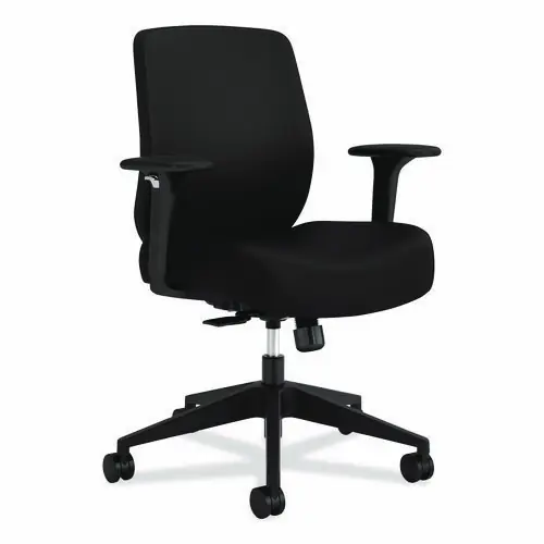 HON® Altern Upholstered Low-Back Task Chair, Black Seat and Back, Black Base, Adjustable Seat Height 16.5" to 19.56"