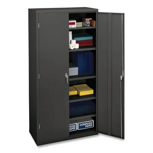 HON® Assembled Storage Cabinet, Charcoal, 36"W x 18.13"D x 71.75"H