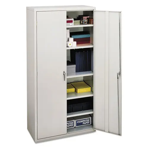 HON® Assembled Storage Cabinet, 36" x 18.13" x 71.75", Light Gray
