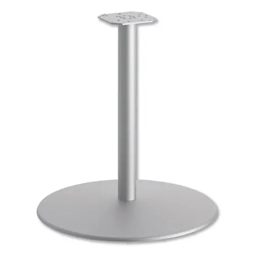 HON® Between Round Disc Base for 30" Table Tops, 27.79" High, Textured Silver