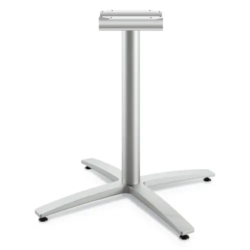 HON® Between Seated-Height X-Base, Silver, for 30" to 36" Table Tops, 26.18"W x 29.57"H