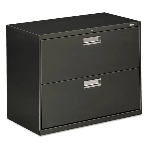 HON® Brigade 600 Series Lateral File, Charcoal, 36"W x 18"D x 28"H, 2-Drawer, Legal/Letter Size