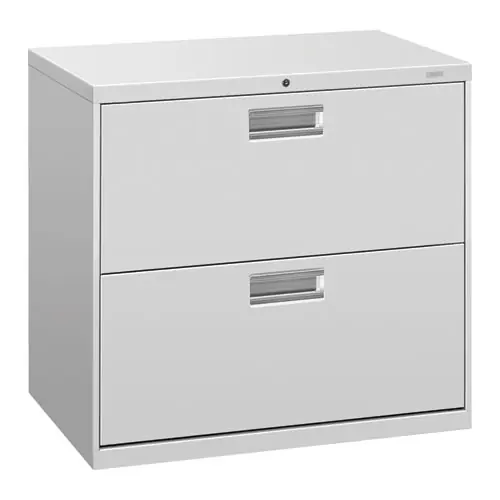 HON® Brigade 600 Series Lateral File, 2 Legal/Letter-Size Drawers, Light Gray