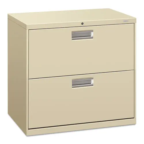 HON® Brigade 600 Series Lateral File, Putty, 30"W x 18"D x 28"H, 2-Drawer, Legal/Letter Size