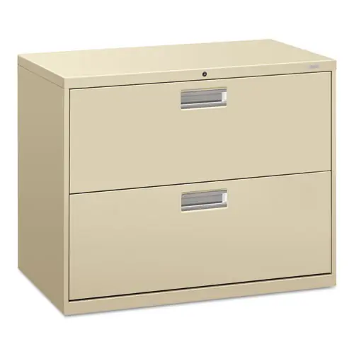 HON® Brigade 600 Series Lateral File, 2 Legal/Letter-Size File Drawers, Putty