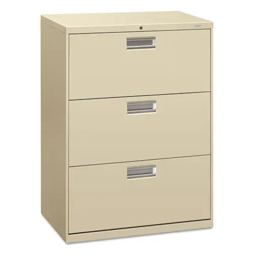 HON® Brigade 600 Series Lateral File, 3-Drawer, Putty