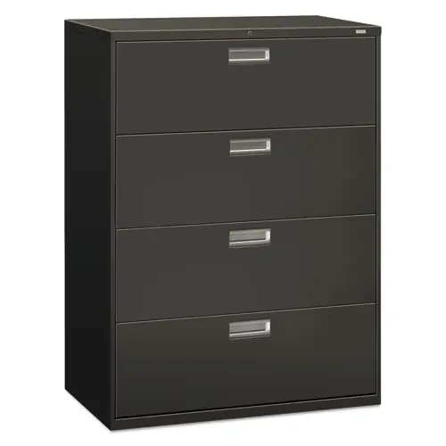 HON® Brigade 600 Series Lateral File, 4-Drawer, Letter/Legal Size, Charcoal