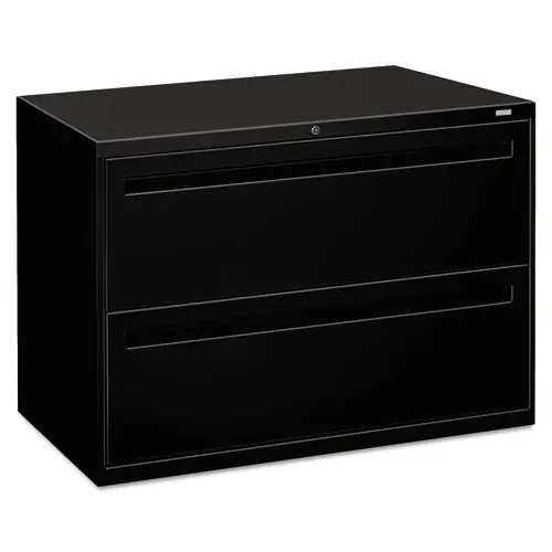 HON® Brigade 700 Series Lateral File, 2-Drawer, Black, 42"W x 18"D x 28"H