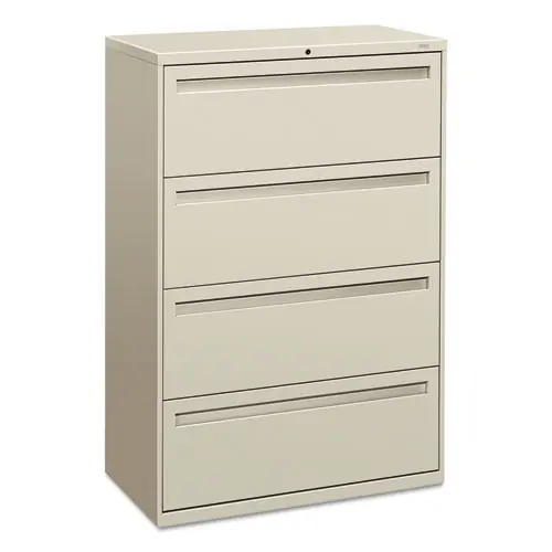 HON® Brigade 700 Series Lateral File, 4 Legal/Letter-Size File Drawers, Light Gray