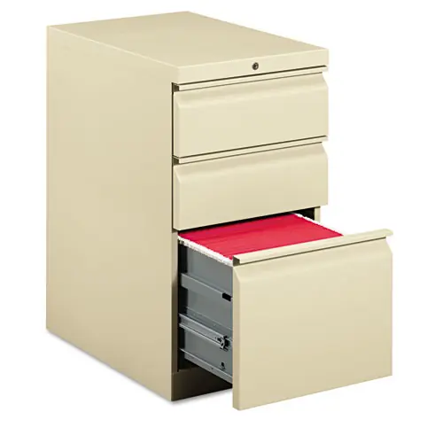 HON® Brigade Mobile Pedestal, 3-Drawers (Box/Box/File), Letter Size, Putty