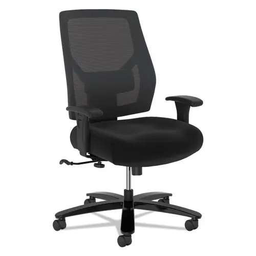 HON® Crio Big and Tall Mid-Back Task Chair, Supports Up to 450 lb, 18" to 22" Seat Height, Black