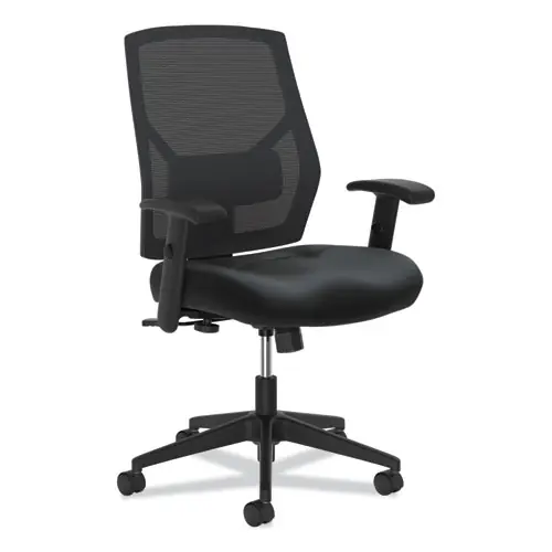 HON® Crio High-Back Task Chair, Supports Up to 250 lb, 18" to 22" Seat Height, Black