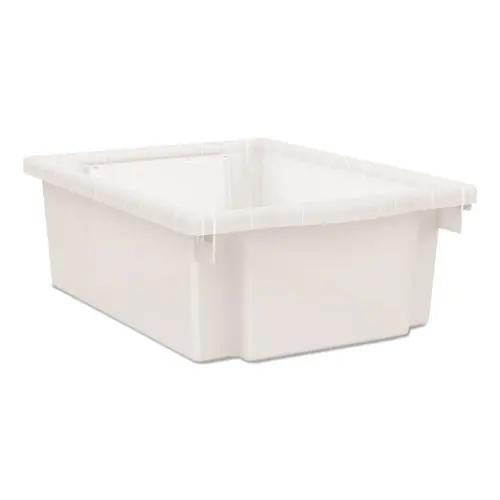 HON® Flagship Storage Bins, 1 Section, Translucent White, 12.75" x 16" x 6"