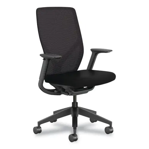 HON® Flexion Mesh Back Task Chair, Black, Supports Up to 300 lb