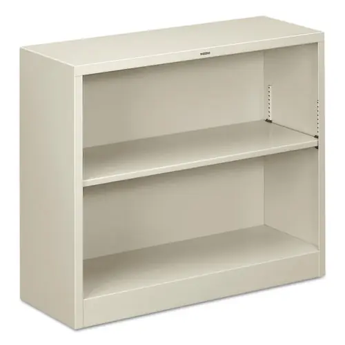 HON® Metal Bookcase, Two-Shelf, Light Gray