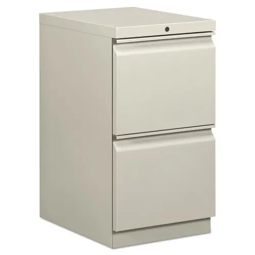 HON® Mobile Pedestals, 2 Legal/Letter-Size File Drawers, Light Gray