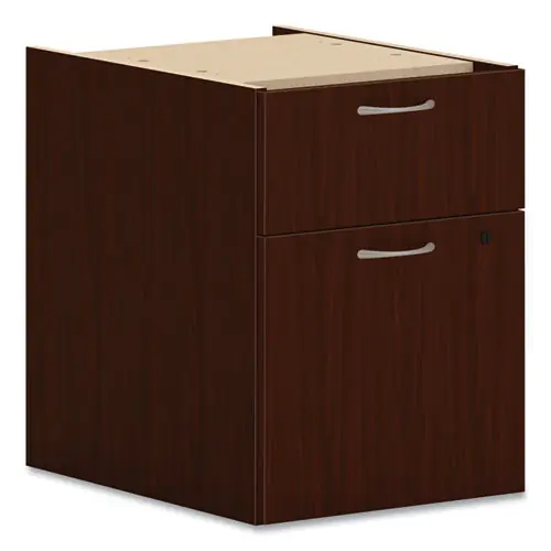 HON® Mod Hanging Pedestal, 2-Drawer Box/File, Legal/Letter, Traditional Mahogany