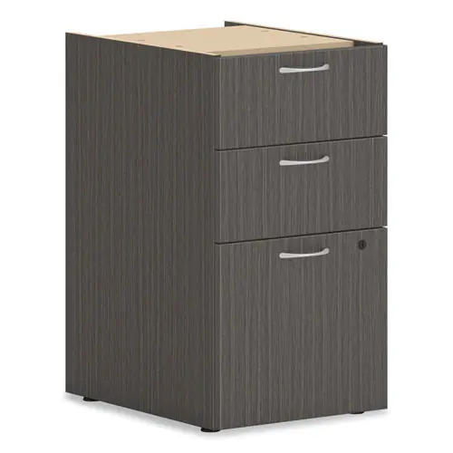 HON® Mod Support Pedestal, 3-Drawer, Box/Box/File, Slate Teak