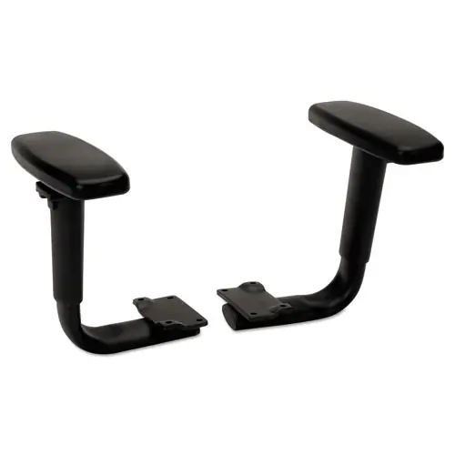 HON® Optional Height-Adjustable T-Arms for Volt Series Chairs, Black, 2/Set