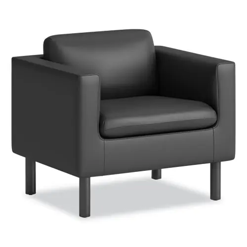 HON® Parkwyn Series Club Chair, Black Fabric, 33"W x 26.75"D x 29"H