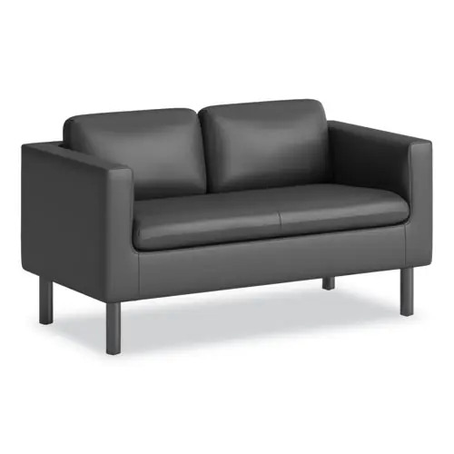 HON® Parkwyn Series Loveseat, Black, 53.5" W x 26.75" D x 29" H