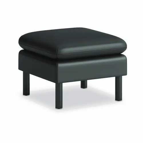 HON® Parkwyn Series Ottoman, Black, 23" x 23" x 17.5"