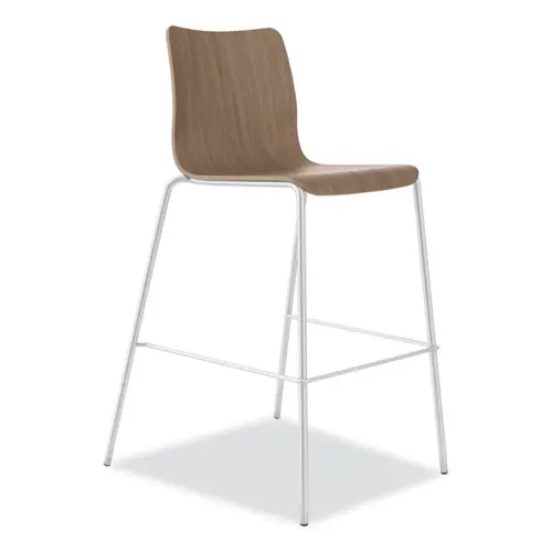 HON® Ruck Laminate Stool, Pinnacle Seat/Back, Silver Frame, 30" Seat Height, Supports up to 300 lb