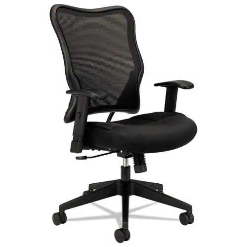 HON® VL702 Mesh High-Back Task Chair, Supports Up to 250 lb, 18.5" to 23.5" Seat Height, Black