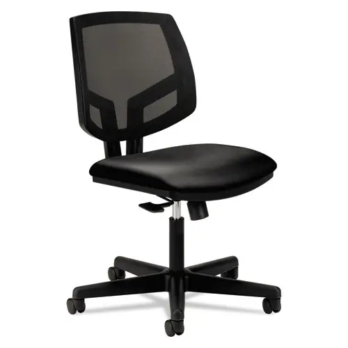 HON® Volt Series Mesh Back Leather Task Chair, Black, 18.25" to 22" Seat Height, Supports Up to 250 lb