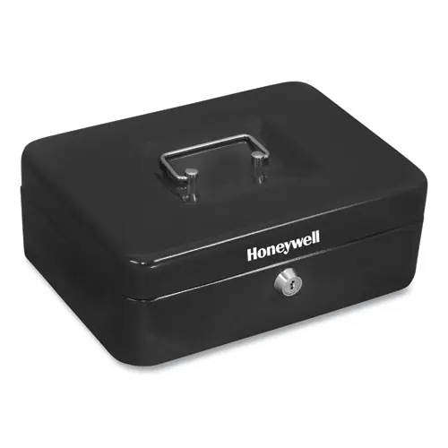 Honeywell Cash Management Box, Steel, Black, 7.9 x 6.5 x 3.5
