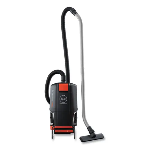 Hoover® Commercial HVRPWR 40V Cordless Backpack Vacuum, Battery Sold Separately, 6 qt Tank Capacity, Black/Red