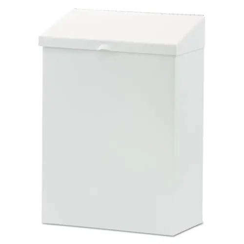 HOSPECO® Feminine Hygiene Product Waste Receptacle, Metal, White