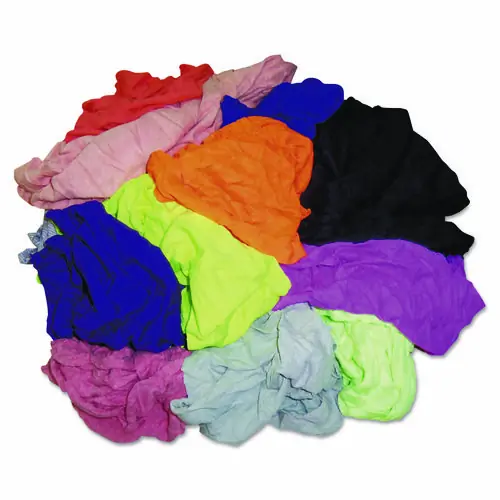 HOSPECO® New Colored Knit Polo T-Shirt Rags, Assorted Colors