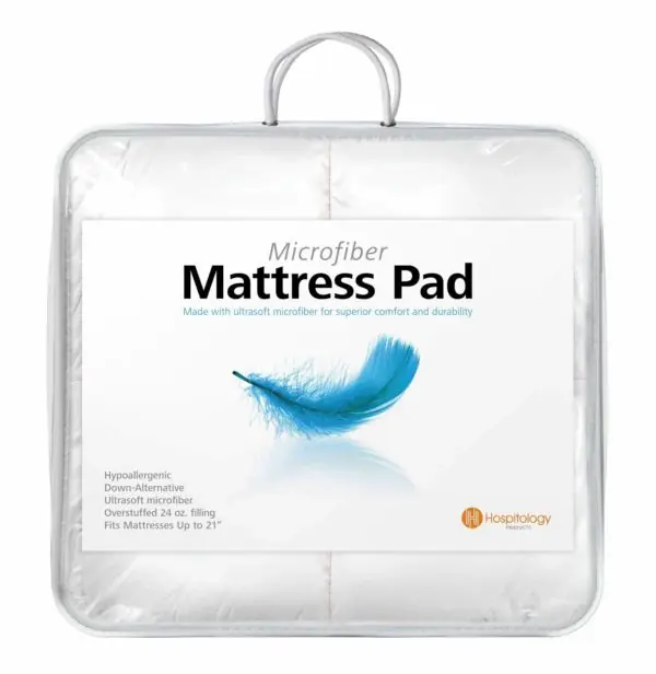 Hospitology Brushed Microfiber Fitted Mattress Toppers, CS