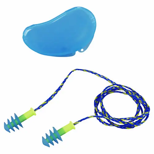 Howard Leight® by Honeywell FUS30 HP Fusion Multiple-Use Earplugs, Regular, 27 NRR, Corded, Blue/White, 100 Pairs